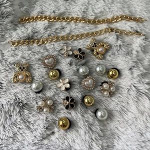 Bear, Pearl with Chain Croc Charm 20 pcs